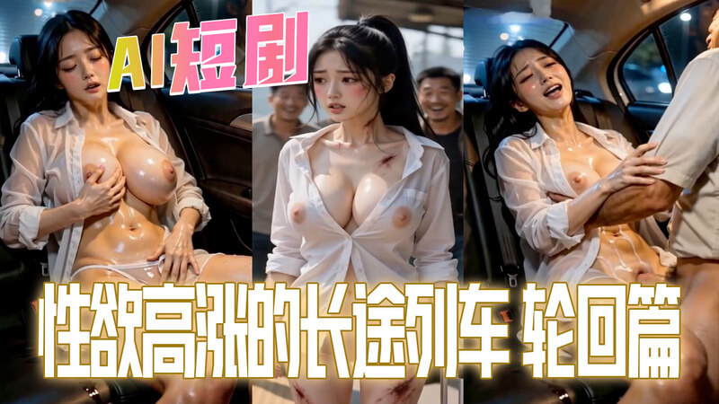 AI短剧 高颜值女子在长途列车上勾引陌生男人打炮