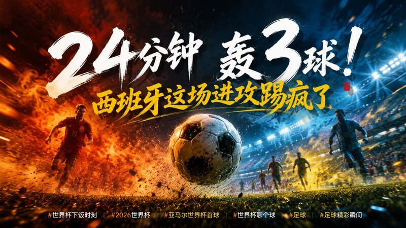 西班牙进攻狂飙3球太刺激