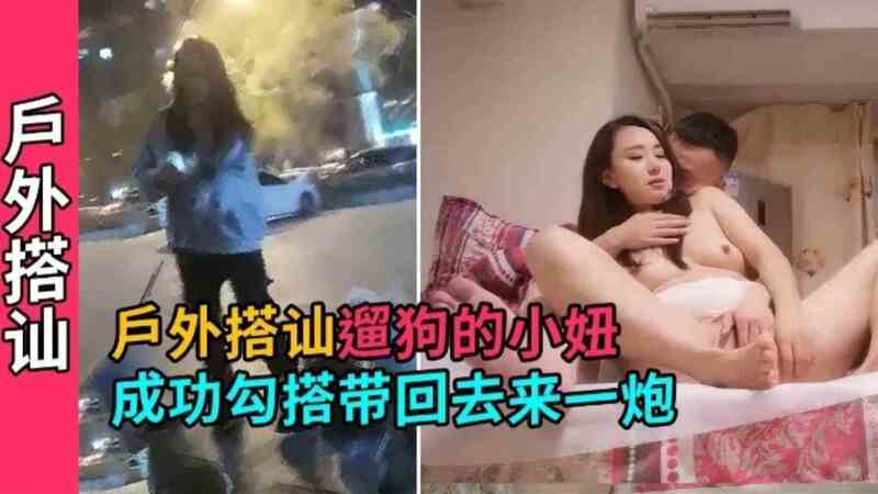遛狗邂逅贵气少女，聊开后把她带回家来一发，狗狗们在一旁围观，偷拍记录这奇妙的经历。