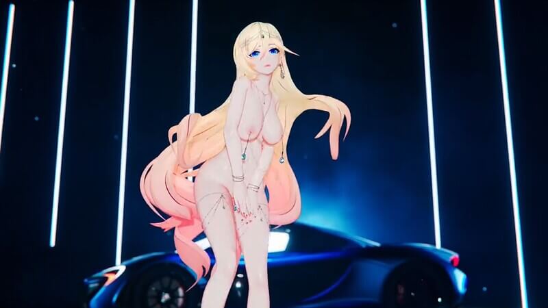 崩坏三MMD提线木偶之舞：魅惑美少女的大胆演出，丰满身材的完美呈现