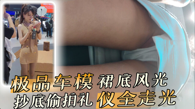 极品车模裙底风光