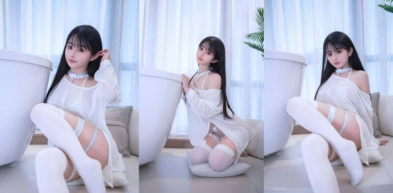 清纯美女被肥猪男友阳台后入，爽到高潮腿软