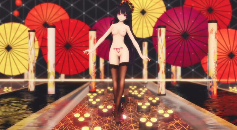 MMD崩坏三可爱的旗袍芽衣，无码H漫展示美少女的Q弹乳房