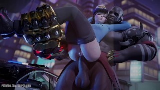 守望先锋 2D.Va 与天使的激情邂逅：Yeero 的 3D 同人动漫粉丝向性感合集