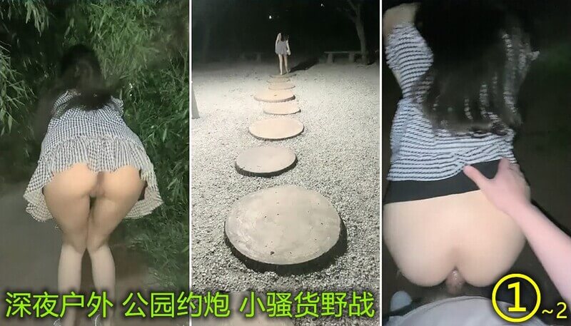 深夜公园野战，性感小骚货约女神私会，诱惑难挡。