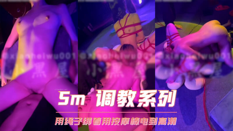 SM调教系列：紧缚绳索下的高潮按摩棒惩罚游戏