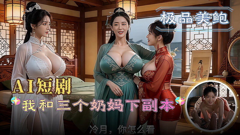 AI短剧 我和三个巨乳奶妈不停做爱