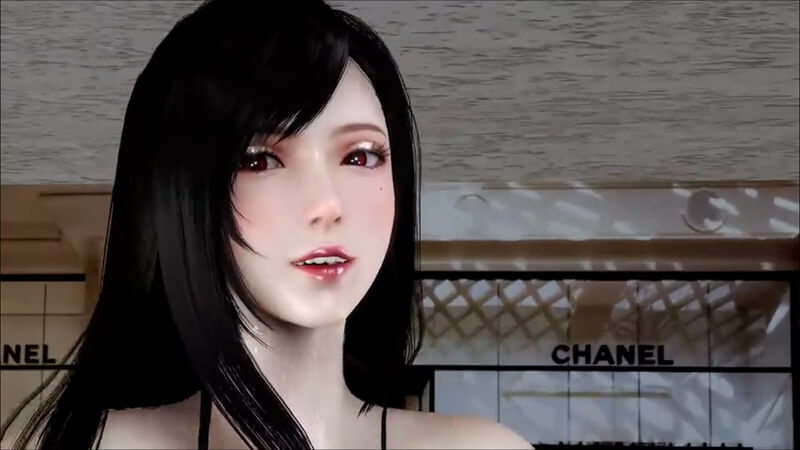 VAM蒂法：极乐之淫，3D动漫中的性感女神。