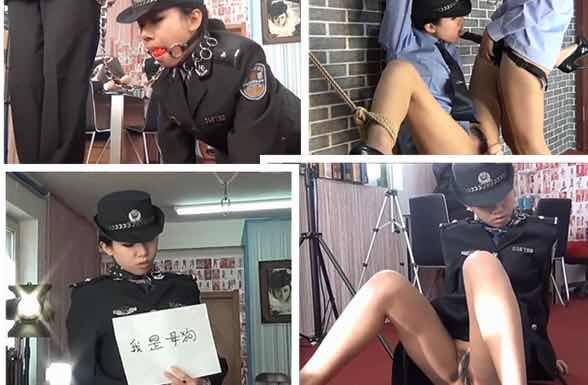 cos警察 美女警官张腿勾引赛口球被遛2
