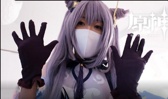 原神cosplay，刻晴对旅行者展开了甜蜜的蜜月之旅，国产高颜值刻晴甜心蜜穴尽情享受旅行者的深喉X抚慰。