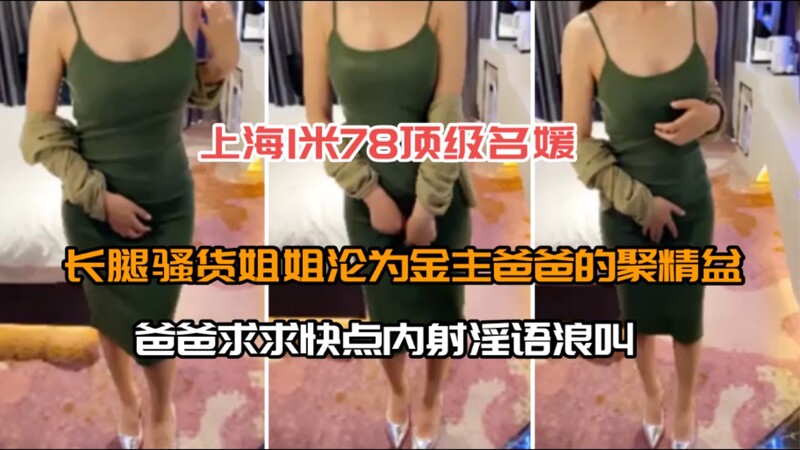 上海1米78顶级名媛长腿骚货姐姐沦为金主爸爸的玩物，被当做聚精盆满足欲望。
