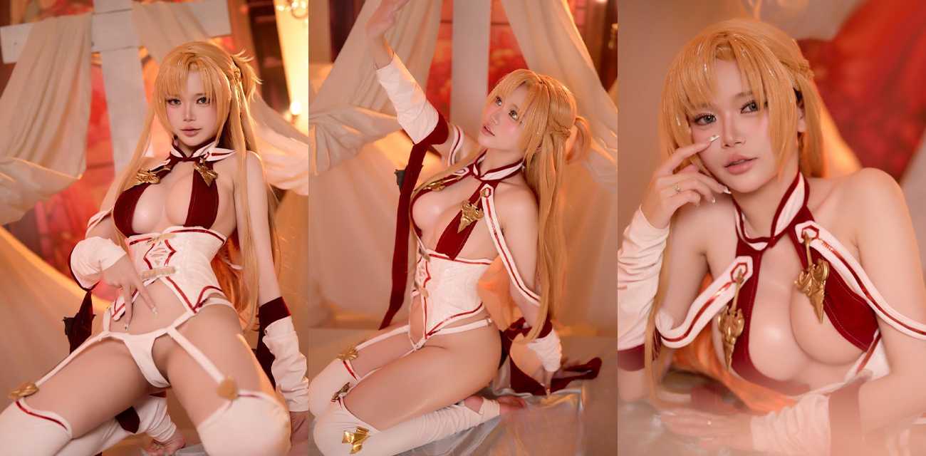 福利姬ZinieQ化身亚丝娜诱惑写真 巨乳白虎无毛小穴极品身材全展现