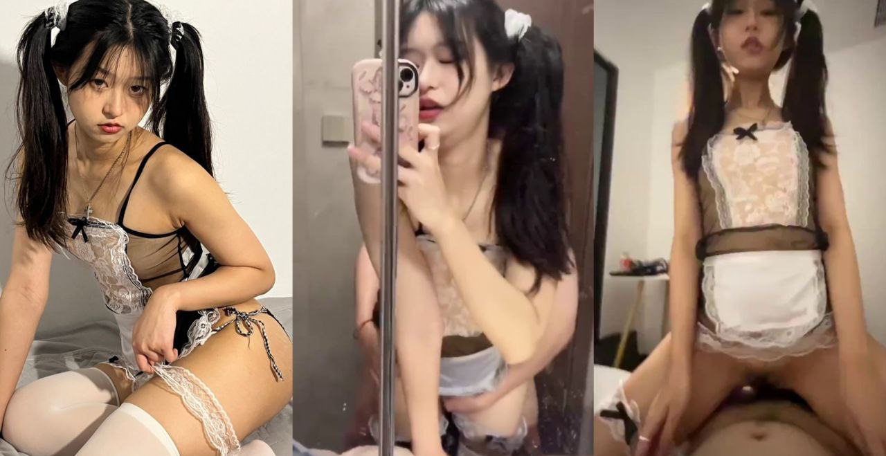 微胖小萝莉 身穿性感的情趣女仆装 骚逼被男友的大棒棒疯狂抽插