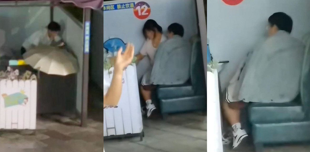 昆明城市学院小情侣户外找刺激被偷拍 社团招新帐篷变炮房 白天黑夜搞炮舍不得开房