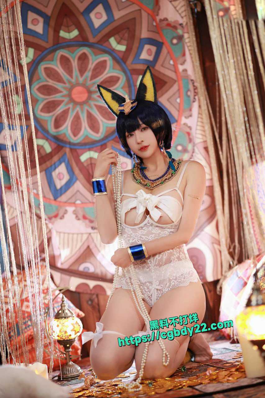 抖音热卖网红樱梨梨大尺度cosplay埃及猫 36