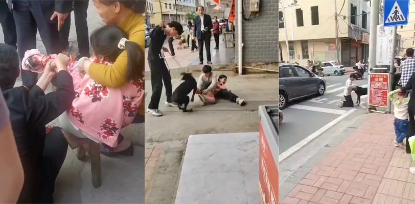 衡阳常宁一小学旁惊现狗咬人事件！恶狗把女孩肉都给咬下来了极其的让人痛惜！
