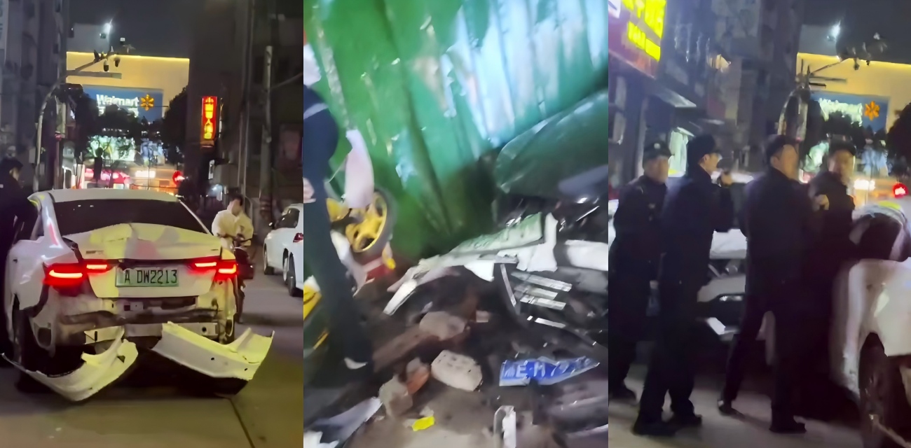 浙江湖州市德清武康 酒驾司机失控撞警车 引发连环追尾 险酿大祸