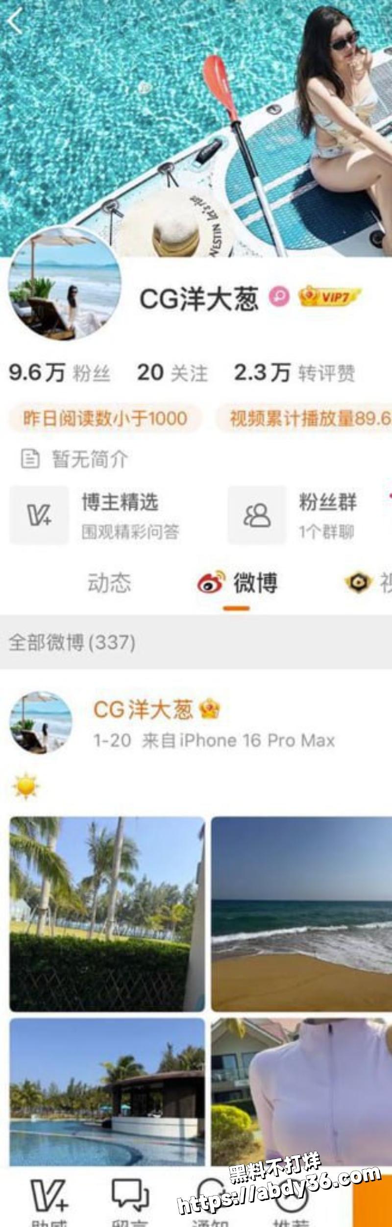 微博巨乳网红CG洋大葱定制私拍 6