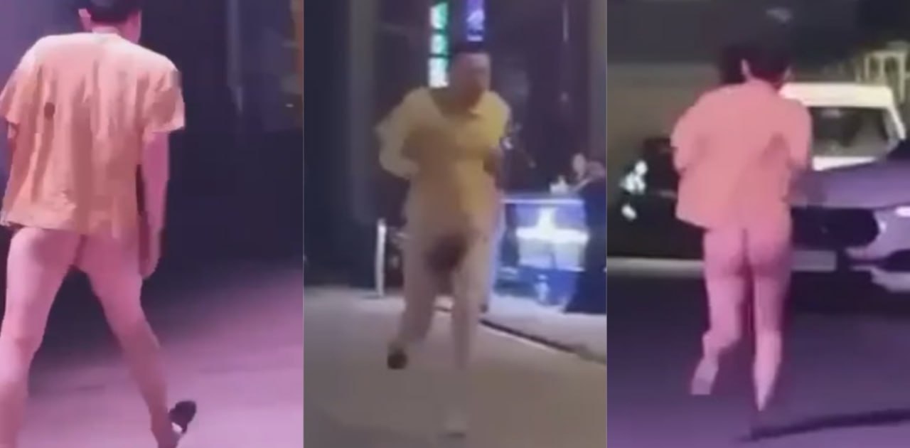 厦门星际酒吧的猎奇事件 男子喝醉酒光着屁股裸奔 引得吃瓜群众纷纷围观
