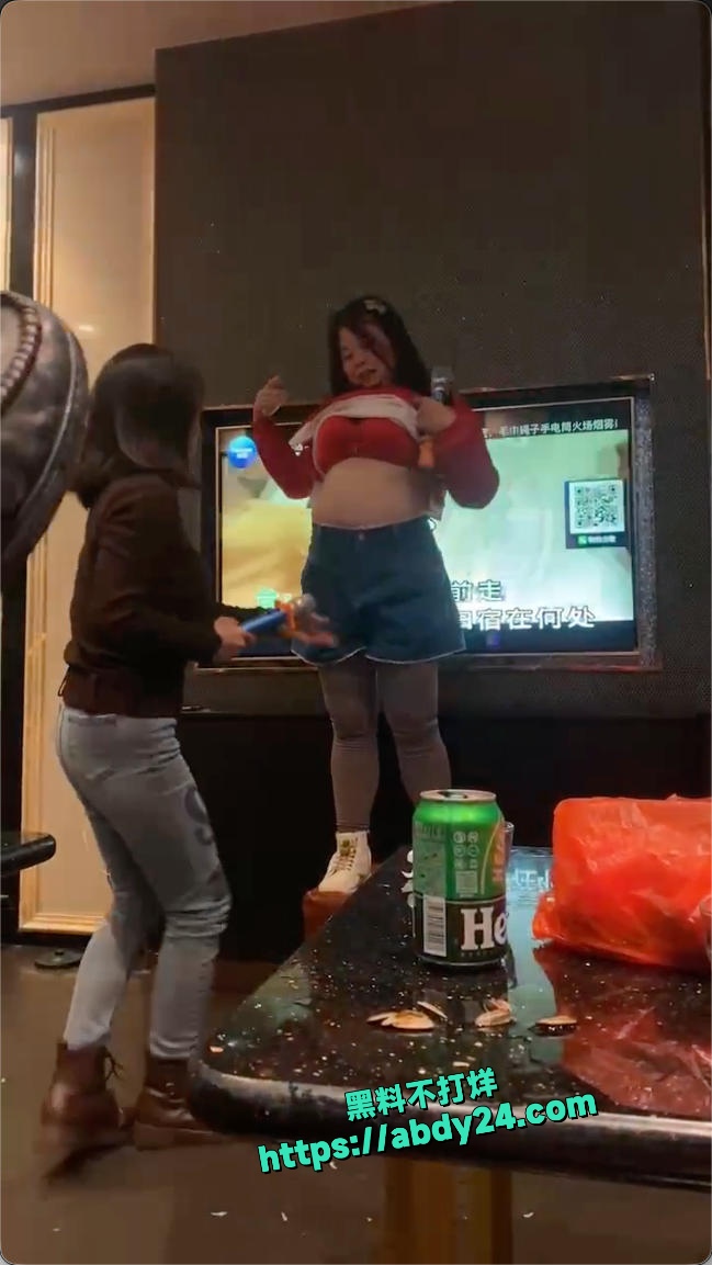 大妈KTV话筒插逼 6