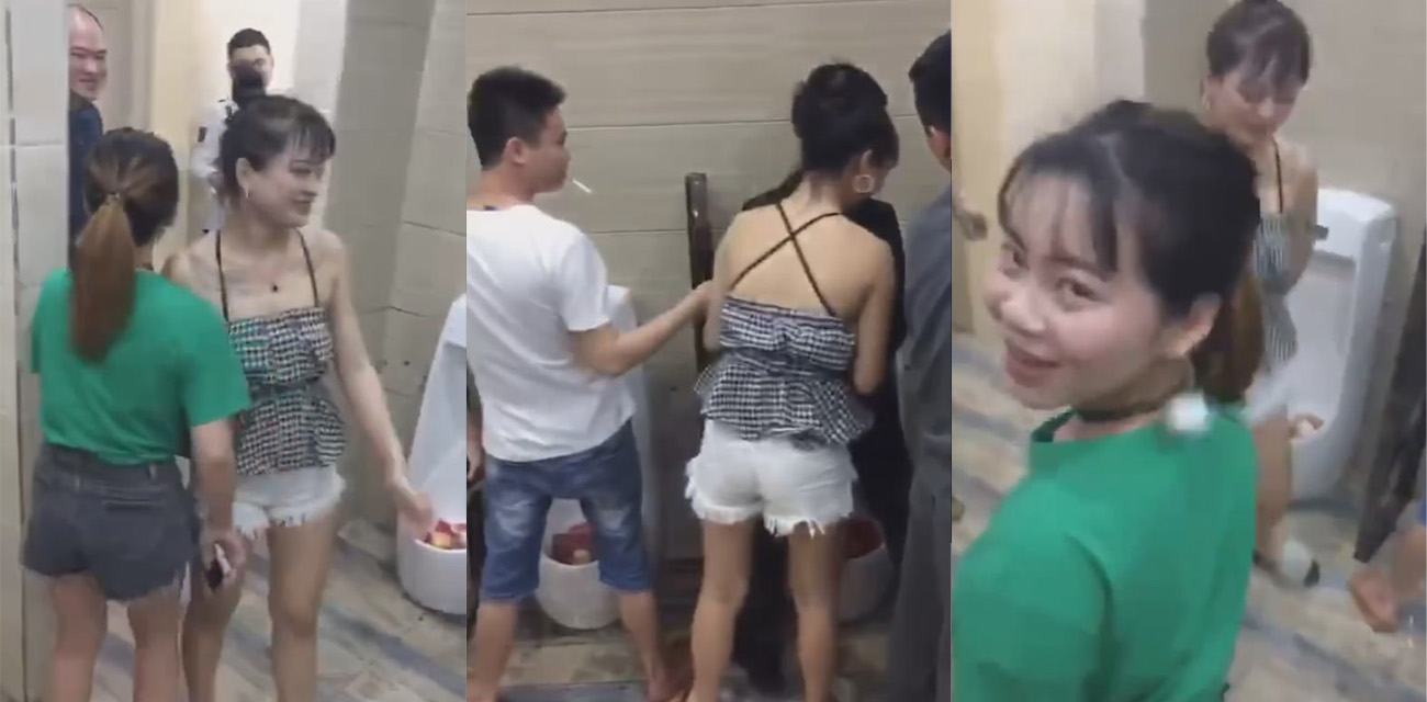 广东靓仔上厕所被少妇偷窥 女人色起来就没有男人什么事了 还有点小兴奋
