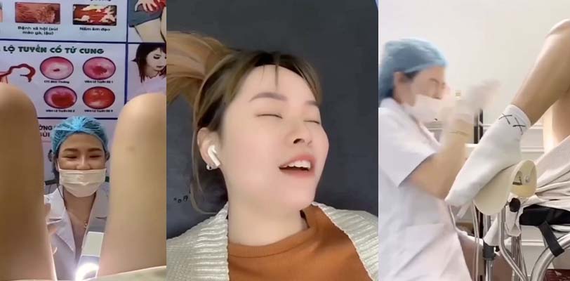泰女子做阴部护理时突然高潮 喷了护理师一脸