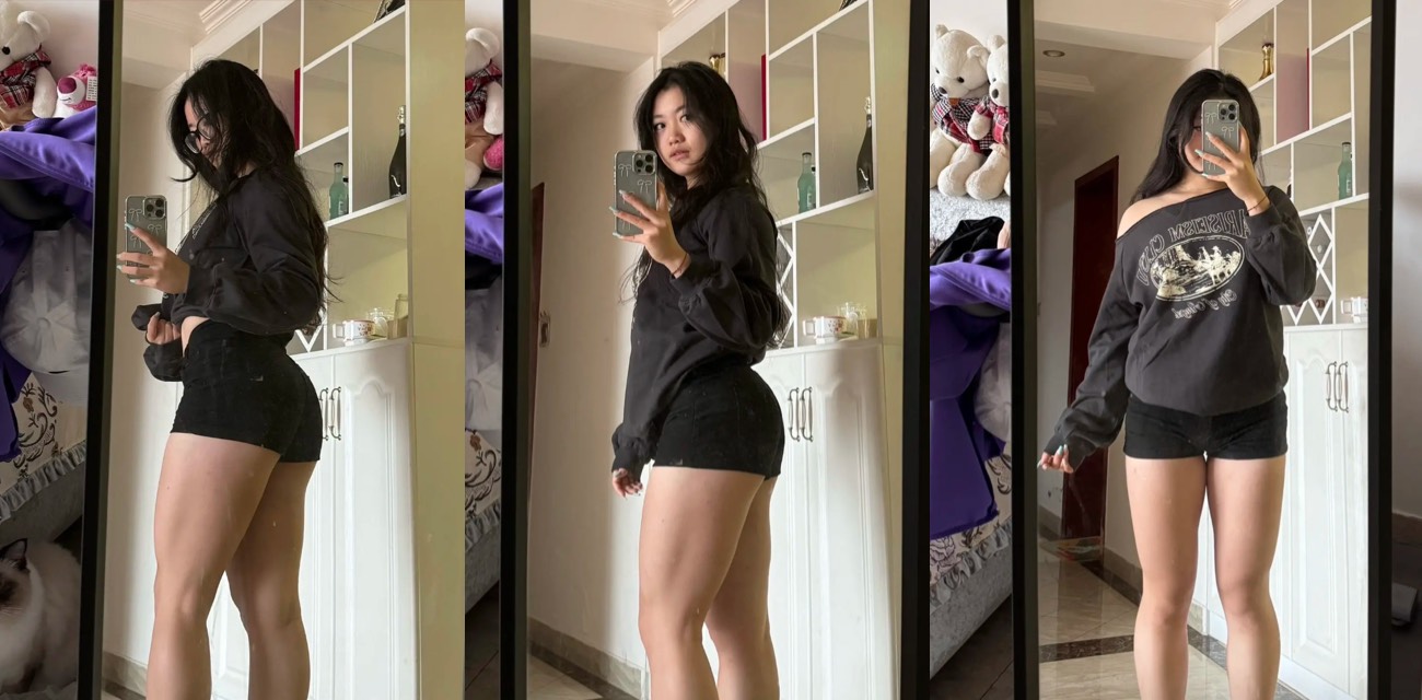 Kittyxkum亚裔童颜博主新作 开洞牛仔裤露出嫩穴 抹上精油猛插 超火辣