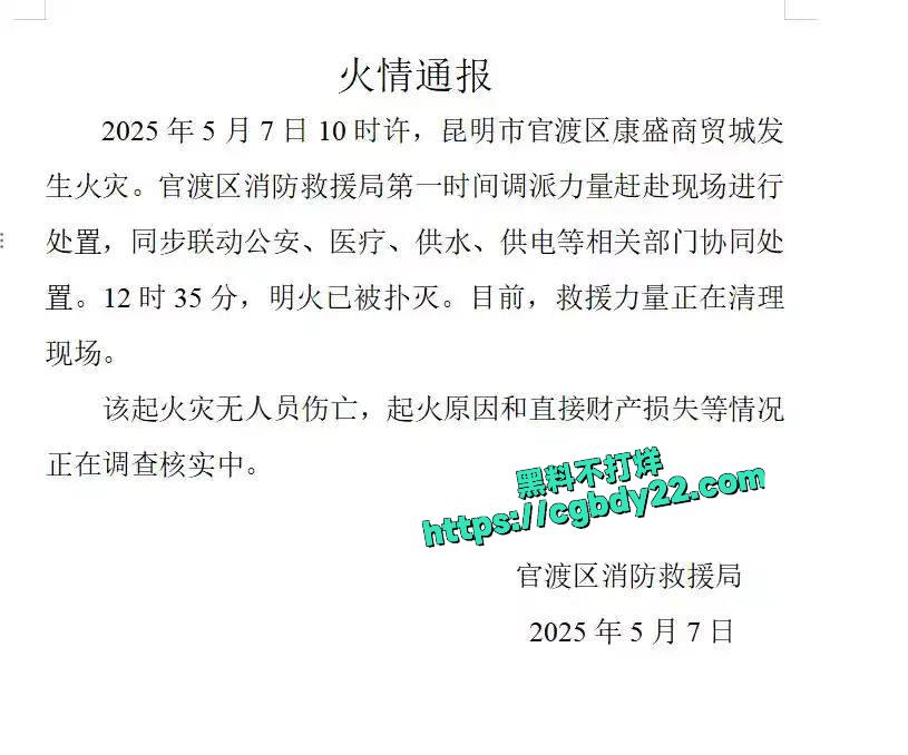 昆明今天火灾 4