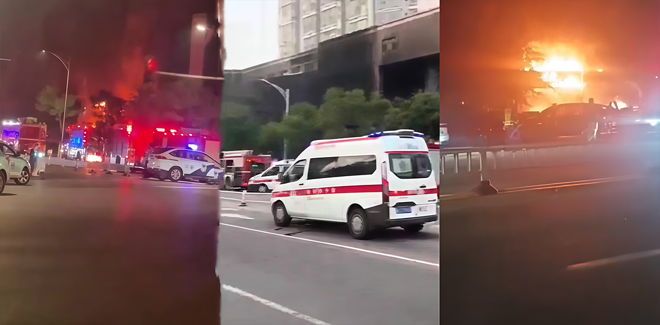 秦皇岛市海港区一处底商突发火情 消防人员迅速抵达现场开展救援和灭火作业