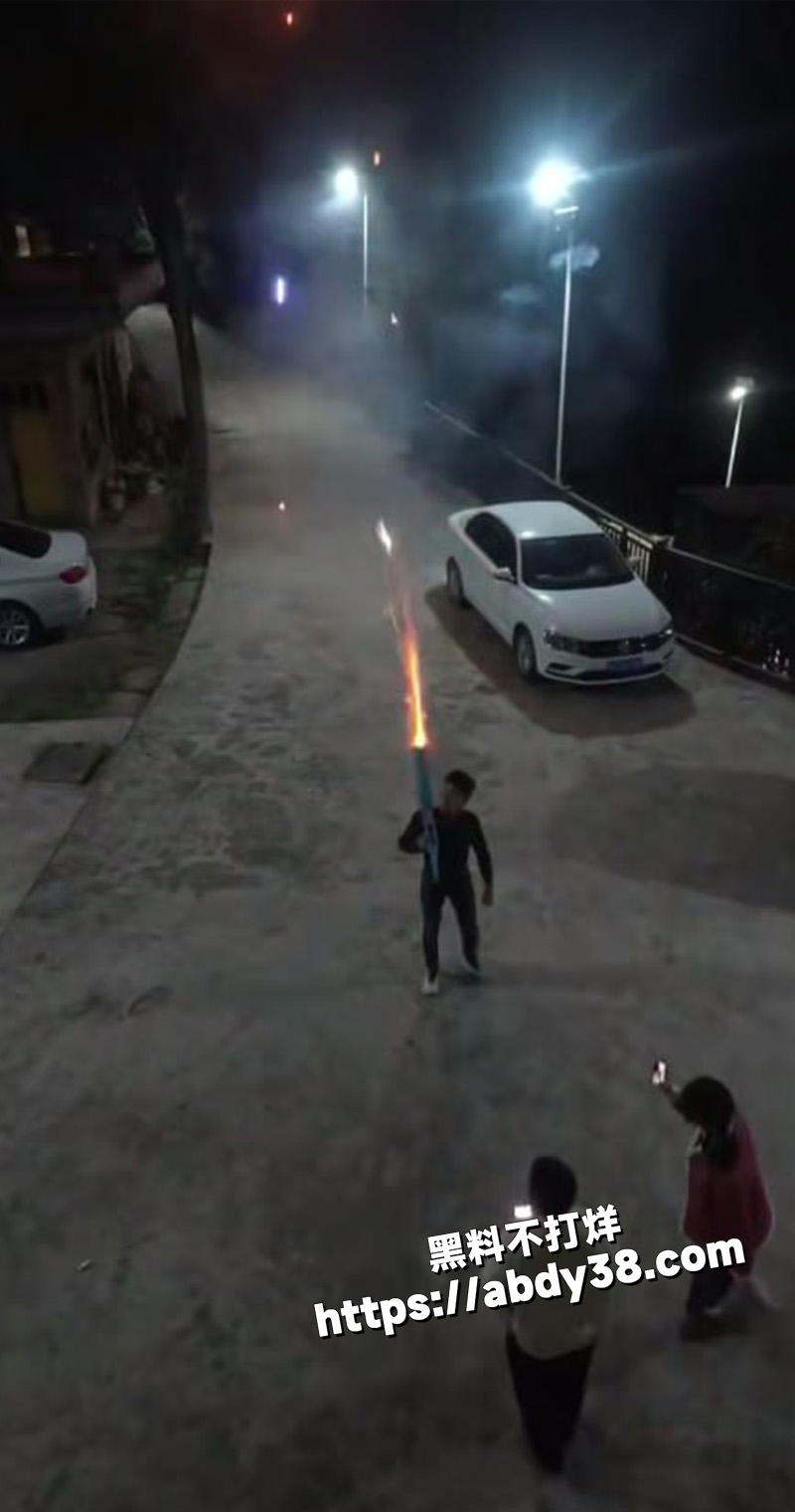重庆小伙放烟花 点着大树.jpg6