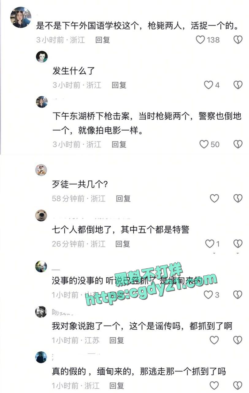 浙江省台州市临海古城附近发生警匪枪击案10