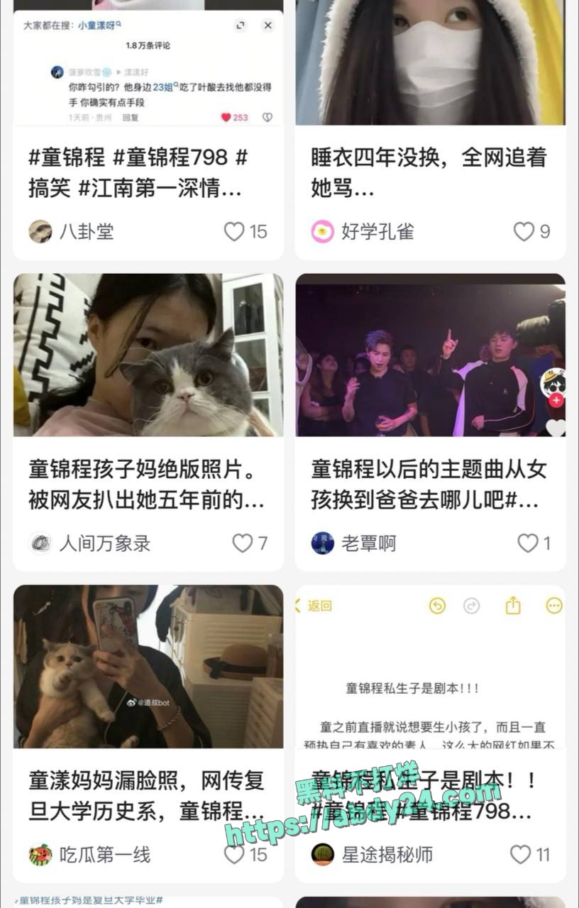 抖音网红童锦程私生子事件反转 2