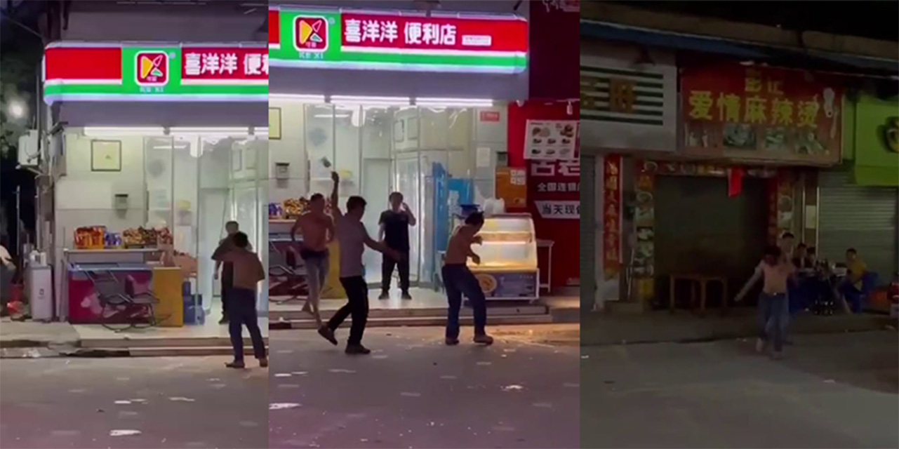 醉汉砸啤酒瓶爆头连打 打完走了还拖回来狂殴 无差别伤人真可恶