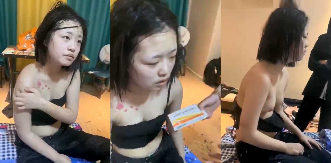 精神小妹霸凌视频曝光 嫩妹被一群人爆打酒店乱成战场 残忍实录 看着都心疼