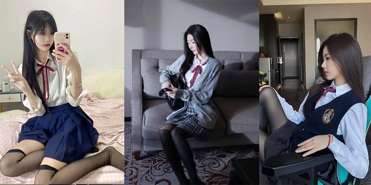 街拍抄底大神KFC抄底JK水手服学生妹 和闺蜜买小吃 白色窄内前后CD够青涩