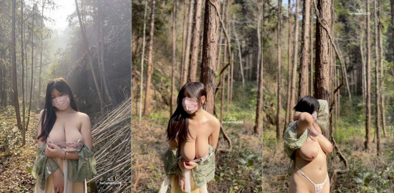 推特极品爆乳女神“九儿”温柔妹妹山间拍出全裸写真诱惑,H罩杯成为焦点!