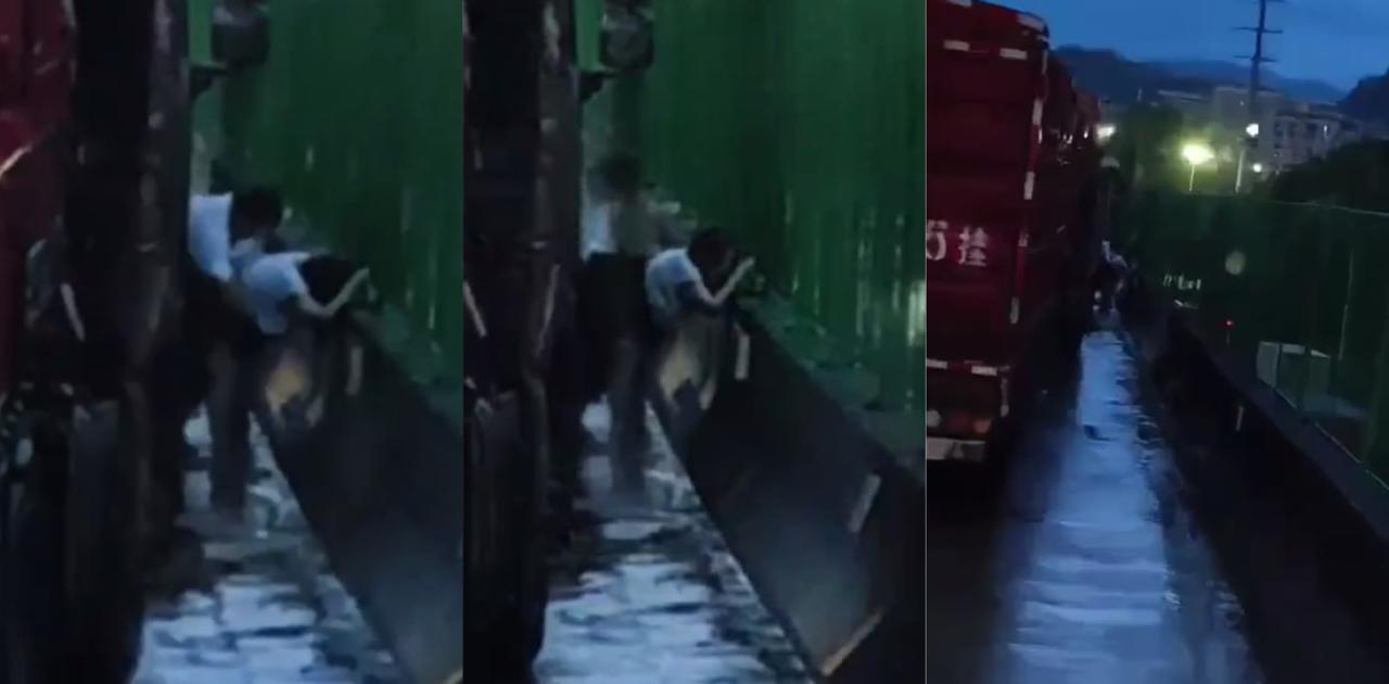 卡友野战货车旁激情开干 偷拍疑似海姆立克急救 淫乱吃瓜视频被曝光