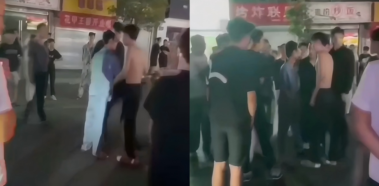 快手网红阿彪 叶县商业街被暴揍 场面激烈真相未明 警方已介入