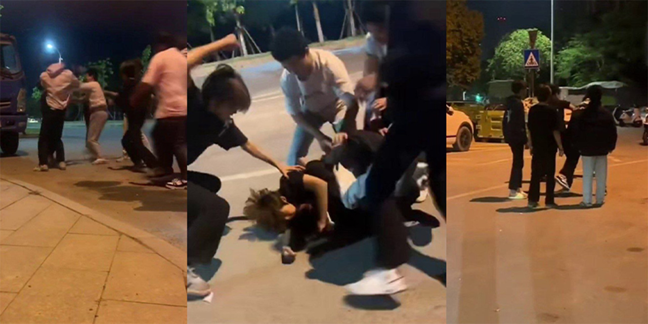 精神小伙霸凌现场视频曝光 深夜街头挑衅 多人群殴围攻一人拳脚相加