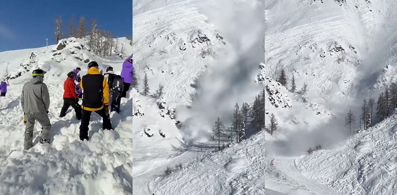 新疆喀纳斯吉克普林滑雪场雪崩事故 一名游客被淹没目前已无生命特征