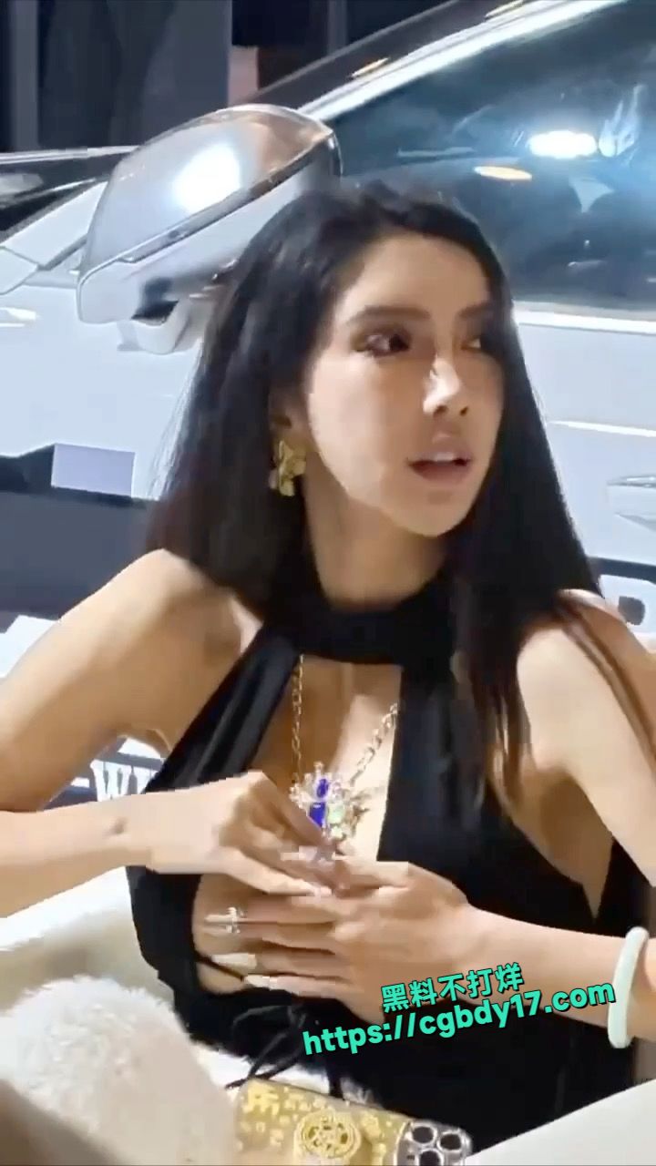 美女车模车展上走光，奶头都露出来了4