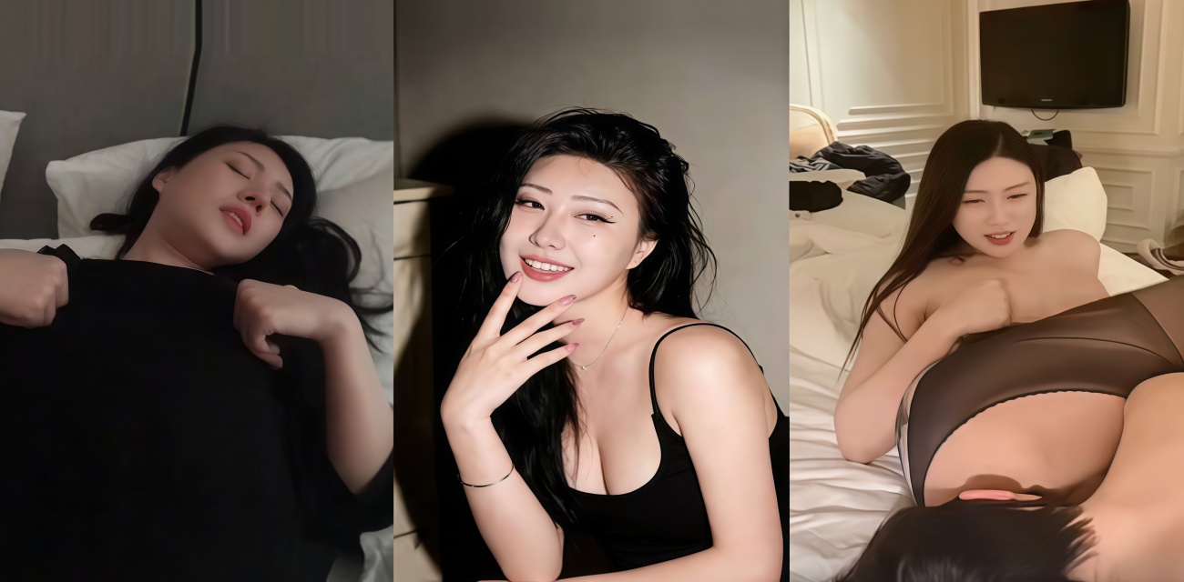 气质美妖TS女王米粒 长发跪床边含大鸡巴 半透明下装被插到湿透