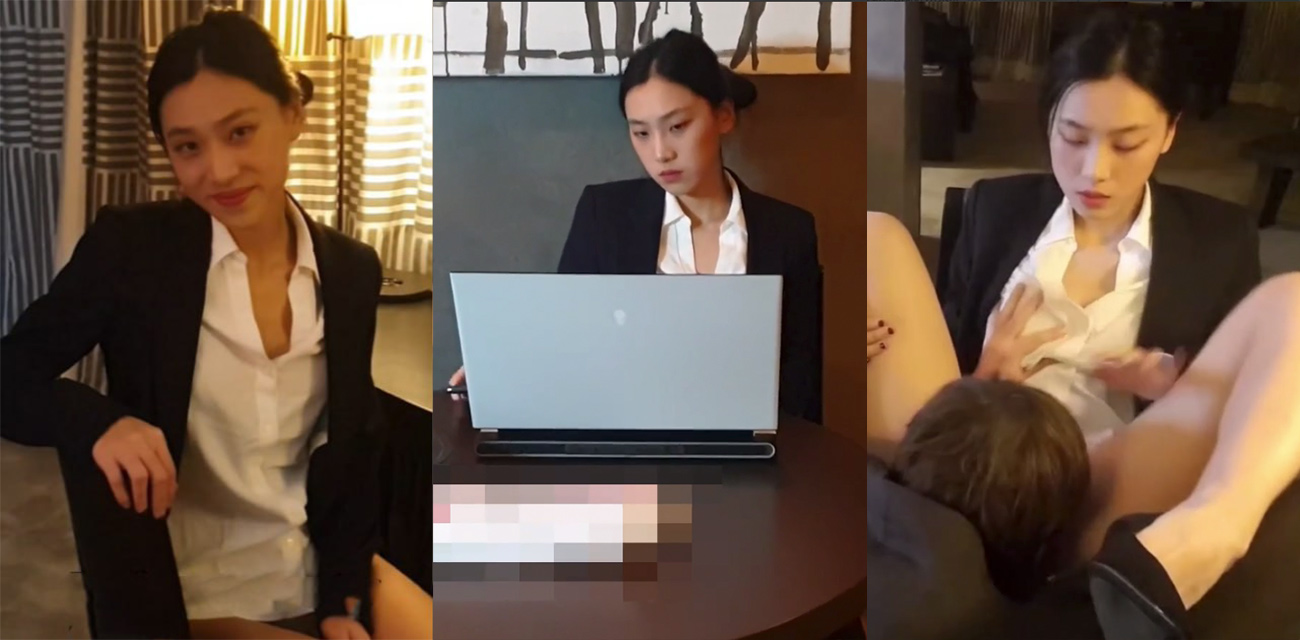 知名华人留学生网黄 Spicy Gum 刘玥 用榨干精液的方式惩罚第一天迟到的男下属 全程露脸现场超燃！