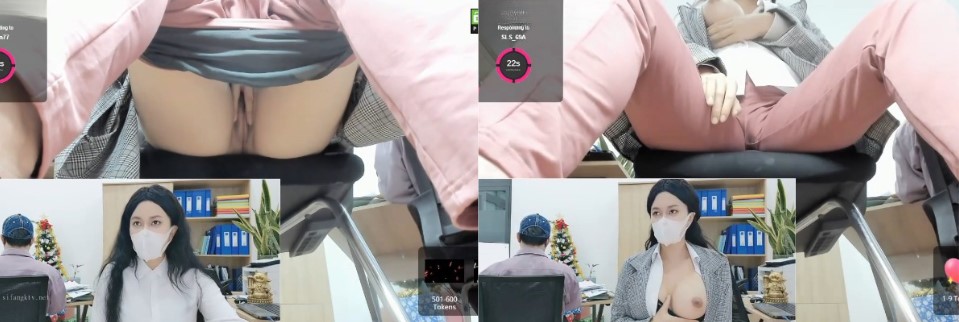 ST站 女神办公室第四弹 在男同事身边抠逼抠的淫水四溅 双视角特写