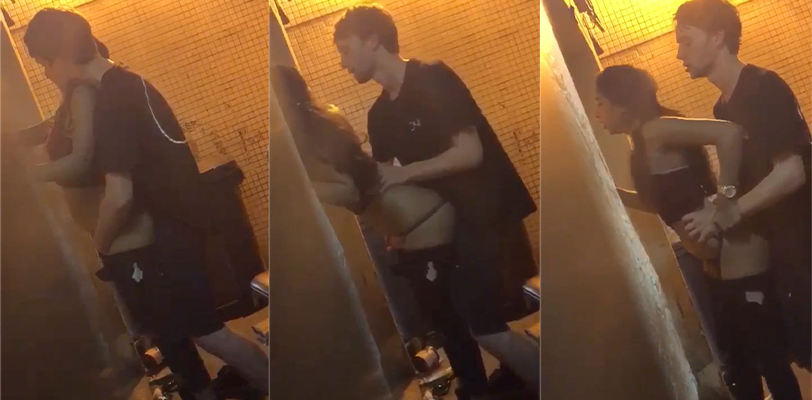 香港外籍情侣在兰桂坊酒吧后街直接开操！香港果然寸土寸金开个房都开不起！