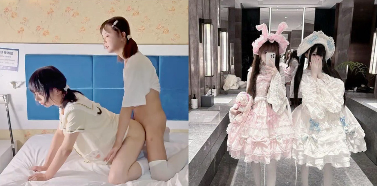 推特顶级萝莉TS久奈与闺蜜性爱 穿上衣服以为是拉拉爱情 脱了裙子两人都有鸡巴
