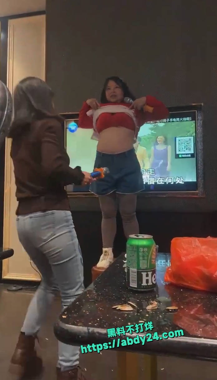 大妈KTV话筒插逼 1