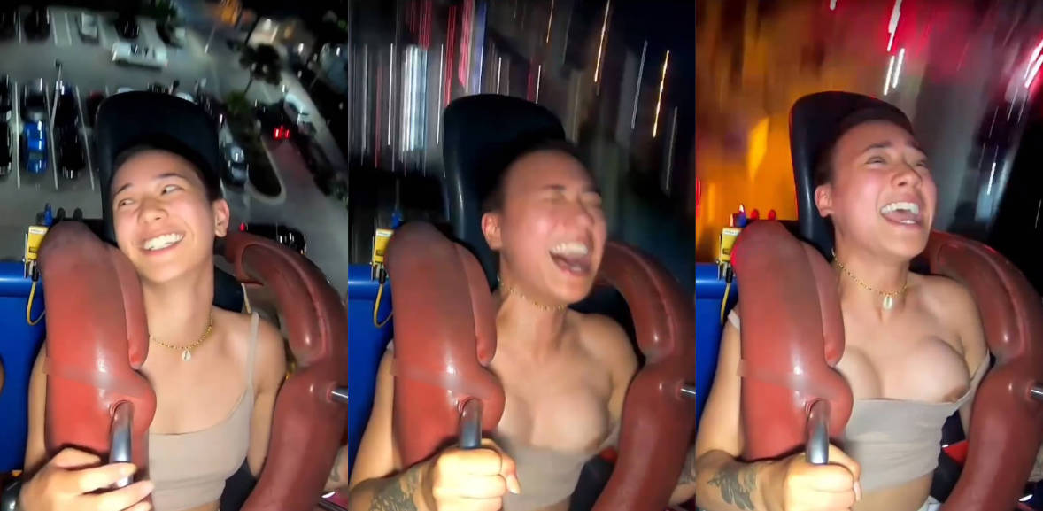 这游乐园也太吓人了！把帅妹妹的Nene都吓出来了！