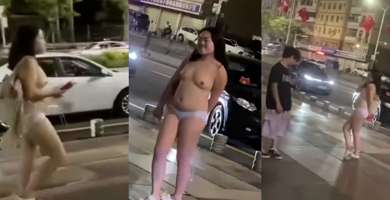 广东惠州微胖社牛妹妹 只穿内裤街头裸奔 看到男人还去打招呼 这到底是有多社牛啊