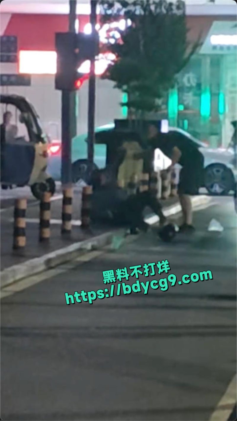 河南一男子持头盔当街暴打拾荒老人6